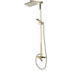 Modern Mixer Set Brass Rainfall Hand Shower Wall Mounted Gold Tagbo -Comfort Bathroom Store 27104060 5