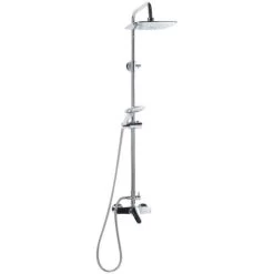 Mixer Set Brass Rain Function Hand Shower Wall Mounted Chrome Silver Howick