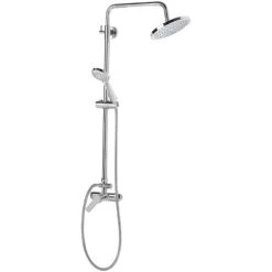 Modern Mixer Shower Set Brass Rain Function Wall Hanging Glossy Silver Tinkisso -Comfort Bathroom Store 27104083 5