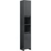 Bathroom Cabinet High Gloss Grey 30x30x183.5 Cm Engineered Wood VidaXL -Comfort Bathroom Store 27159314 1