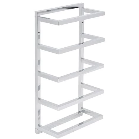 Modern Hanging Towel Rack Wall Mounted Storage Chromed Steel Silver Cintra 3 Modern Hanging Towel Rack Wall Mounted Storage Chromed Steel Silver Cintra