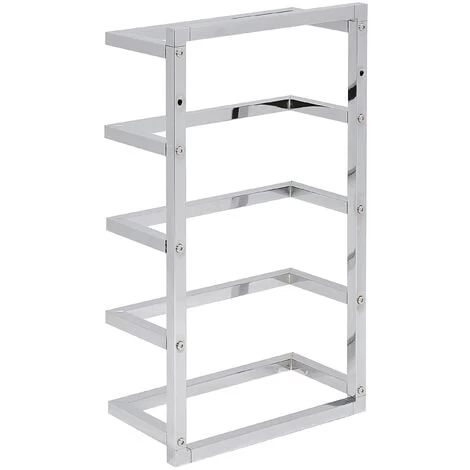 Modern Hanging Towel Rack Wall Mounted Storage Chromed Steel Silver Cintra 6 Modern Hanging Towel Rack Wall Mounted Storage Chromed Steel Silver Cintra - Image 4