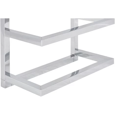Modern Hanging Towel Rack Wall Mounted Storage Chromed Steel Silver Cintra 7 Modern Hanging Towel Rack Wall Mounted Storage Chromed Steel Silver Cintra - Image 5