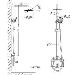 AICA Bathroom Shower Mixer Thermostatic Set Twin Head Chrome Exposed Valve Round Set -Comfort Bathroom Store 27729034 5
