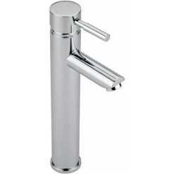 Milano Mirage - Modern Bathroom High Rise Mono Basin Mixer Tap With Lever Handle - Chrome