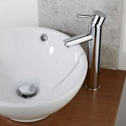 Milano Mirage - Modern Bathroom High Rise Mono Basin Mixer Tap With Lever Handle - Chrome -Comfort Bathroom Store 27965075 4
