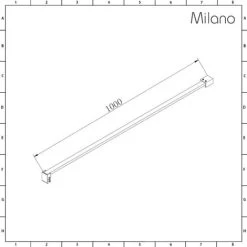 Milano Nero – Black Wet Room Shower Enclosure Screen Support Arm Bar – 1000mm -Comfort Bathroom Store 27965141 3
