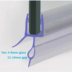 870mm Shower Seal For 6-8mm Glass Up To 14mm Gap