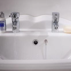 NRG Modern Square Bathroom Chrome Twin Hot And Cold Sink Basin Taps Brass Faucet Pair -Comfort Bathroom Store 28264399 4