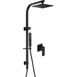 Black Brass Mixer Shower Column - Sirius