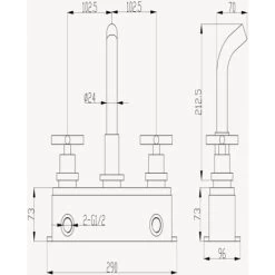 Robinet Lavabo Mural Style Rétro En Bronze 9 Robinet Lavabo Mural Style Rétro En Bronze -Comfort Bathroom Store 28355409 3