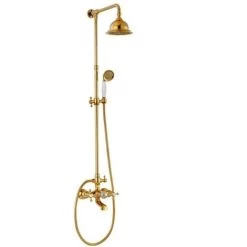 Traditional Bell-shaped Gold Finish Shower Column -Comfort Bathroom Store 28355411 5
