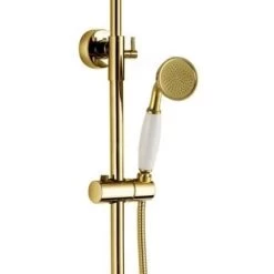 Antique Gold Style Curved Spout & Shower Column -Comfort Bathroom Store 28355433 3