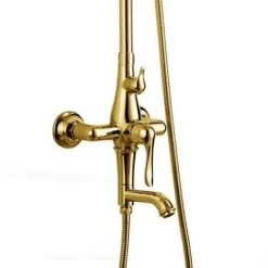 Antique Gold Style Curved Spout & Shower Column -Comfort Bathroom Store 28355433 4