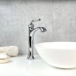 Vintage Style Mixer Tap In Solid Chrome Plated Brass -Comfort Bathroom Store 28355451 4