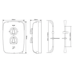 Triton T70gsi Easy Fit 9.5Kw Satin Chrome Electric Shower T80 GSI Enthral Excite -Comfort Bathroom Store 28374034 4