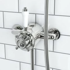 Thermostatic Traditional Exposed Shower Mixer Valve - 135mm To 160mm Centres -Comfort Bathroom Store 28374552 4