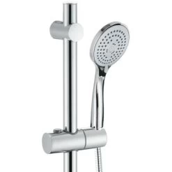 Chrome Stainless Steel Shower Riser Rail Kit + Shower Head + Hose + Soap Dish -Comfort Bathroom Store 28374680 4