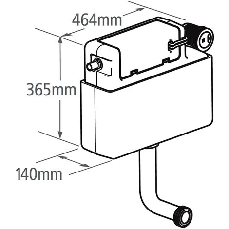 Roper Rhodes Cascade Concealed Dual Flush WC Toilet Cistern Back To Wall+ Sensor 4 Roper Rhodes Cascade Concealed Dual Flush WC Toilet Cistern Back To Wall+ Sensor - Image 2