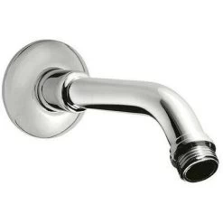 Triton Commercial Curved Fixed Short Shower Arm Rear Entry Wall Outlet Chrome