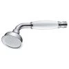 Large Traditional Victorian Shower Head Handset Bath Mixer Ceramic Handle Chrome