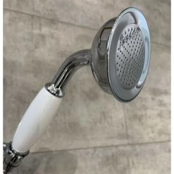 Large Traditional Victorian Shower Head Handset Bath Mixer Ceramic Handle Chrome -Comfort Bathroom Store 28416164 3