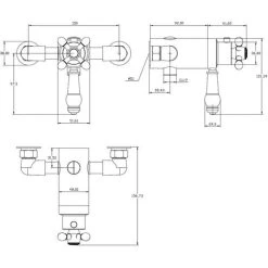 Traditional Thermostatic Dual Control Exposed Shower Mixer Valve - 150mm Centres 9 Traditional Thermostatic Dual Control Exposed Shower Mixer Valve - 150mm Centres -Comfort Bathroom Store 28418110 4