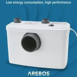 AREBOS Lifting Station Wastewater Pump Sewage Pump 600 W For Toilet, Shower, Sink 100 L/min White 10 AREBOS Lifting Station Wastewater Pump Sewage Pump 600 W For Toilet, Shower, Sink 100 L/min White -Comfort Bathroom Store 28598005 4