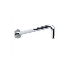 Chrome Round Fixed Shower Arm Head Concealed Wall Outlet 345mm 13.5