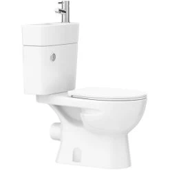 2 In 1 Compact Basin And Close Couple Toilet Combo Space Saver -Comfort Bathroom Store 28610160 3