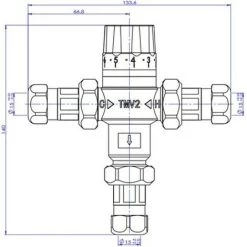 Commercial Hot Water 15mm TMV3 Thermostatic Blending Mixing Valve Under Sink -Comfort Bathroom Store 28961805 4