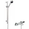 Nuie Reef Thermostatic Bath Shower Mixer With Multi Function Slider Rail Kit - Chrome -Comfort Bathroom Store 29064160 1