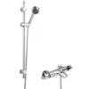 Nuie Reef Thermostatic Bath Shower Mixer With Single Function Slider Rail Kit - Chrome -Comfort Bathroom Store 29064164 1