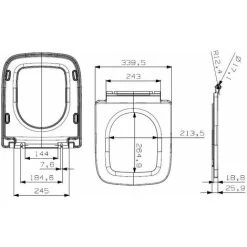 Wall Hung Toilet Pan Soft Close Seat White Gloss Ceramic Bathroom -Comfort Bathroom Store 29110720 4