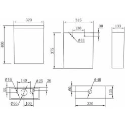 Close Coupled Rimless Toilet Pan CIstern Premium Soft Close Seat White Gloss -Comfort Bathroom Store 29110723 4