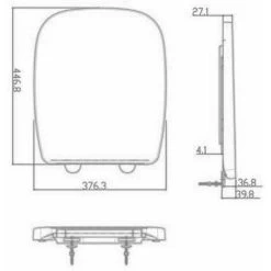 Close Coupled Rimless Toilet Pan CIstern Premium Soft Close Seat White Gloss -Comfort Bathroom Store 29110723 5