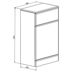 Orbit Verona Back To Wall WC Unit 500mm Wide - Gloss Anthracite -Comfort Bathroom Store 29369939 2