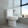 Close Coupled Toilet Ceramic Pan Cloakroom Soft Close Seat WC Modern -Comfort Bathroom Store 29382327 1