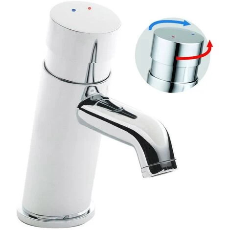 Non Concussive Basin Mixer Sink Tap Push Down Delay Self Close Closing Hot Cold 3 Non Concussive Basin Mixer Sink Tap Push Down Delay Self Close Closing Hot Cold
