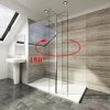 Elegant 300x1850x6mm Deflector/ Return Panel Glass Shower Screen 180 Degress Swivel -Comfort Bathroom Store 29678469 1