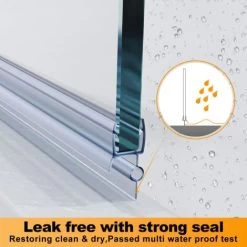 Elegant 300x1850x6mm Deflector/ Return Panel Glass Shower Screen 180 Degress Swivel -Comfort Bathroom Store 29678469 3