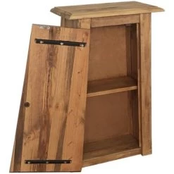 Bathroom Wall Cabinet Solid Recycled Pinewood 42x23x70 Cm -Comfort Bathroom Store 29787987 4