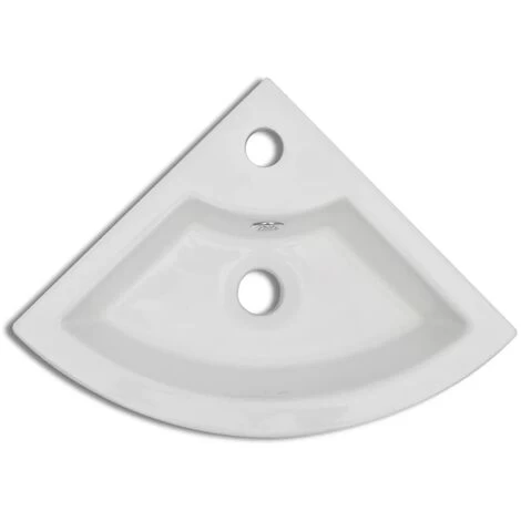 Wash Basin With Overflow 45x32x12.5 Cm White 6 Wash Basin With Overflow 45x32x12.5 Cm White - Image 4