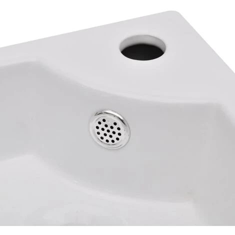Wash Basin With Overflow 45x32x12.5 Cm White 7 Wash Basin With Overflow 45x32x12.5 Cm White - Image 5