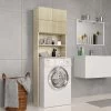 Washing Machine Cabinet Sonoma Oak 64x25.5x190 Cm Chipboard -Comfort Bathroom Store 29796538 1