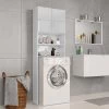 Washing Machine Cabinet High Gloss White 64x25.5x190 Cm Chipboard 2 Washing Machine Cabinet High Gloss White 64x25.5x190 Cm Chipboard -Comfort Bathroom Store 29797154 1