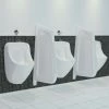 Wall-mounted Urinal Privacy Screen Ceramic White -Comfort Bathroom Store 29801264 1