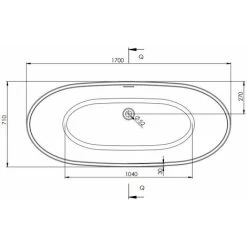 1700mm Modern Freestanding Bath Double Ended Overflow Waste White Acrylic Luxury -Comfort Bathroom Store 29992145 4