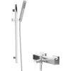 Hudson Reed Sanford Thermostatic Bath Shower Mixer With Kubix Slider Rail Kit - Chrome -Comfort Bathroom Store 30086785 1