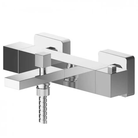 Nuie Sanford Wall Mounted Thermostatic Bath Shower Mixer Tap - Chrome 3 Nuie Sanford Wall Mounted Thermostatic Bath Shower Mixer Tap - Chrome